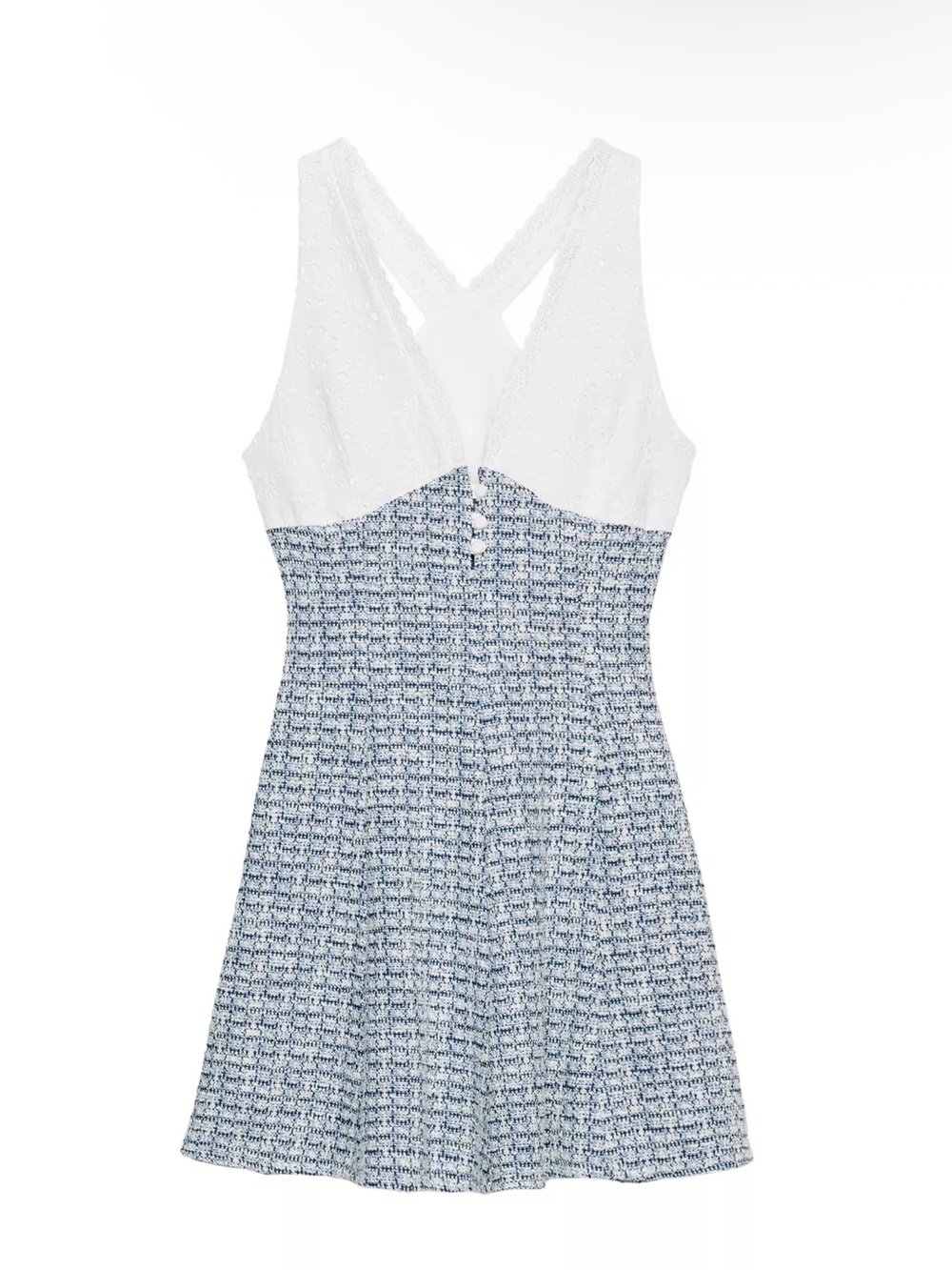 Zara contrasting fabric dress